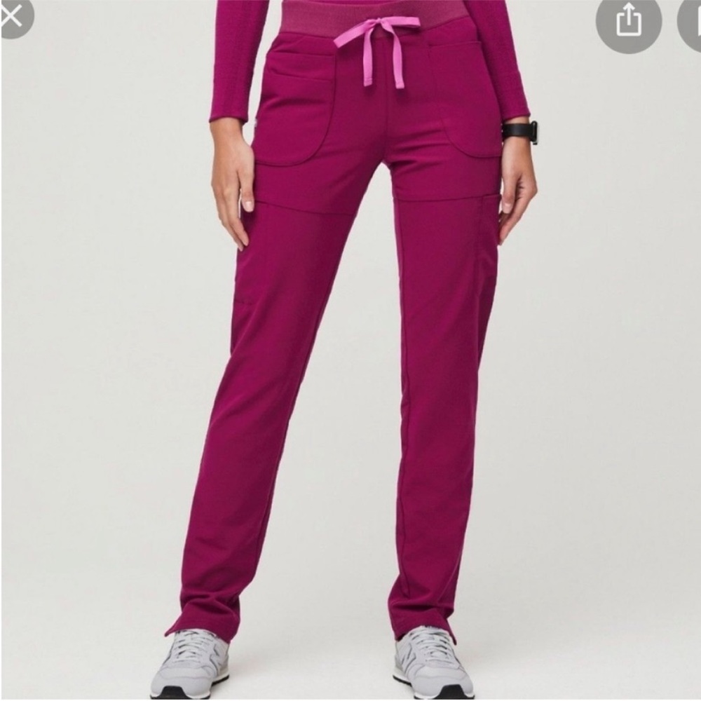 FIGS Dark Magenta Nepal Scrub Pants (M)